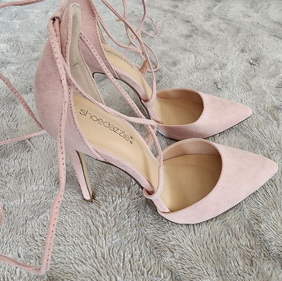 Yarney Lace Up Pump in Mauve, Size US9 - Picture 2 of 7